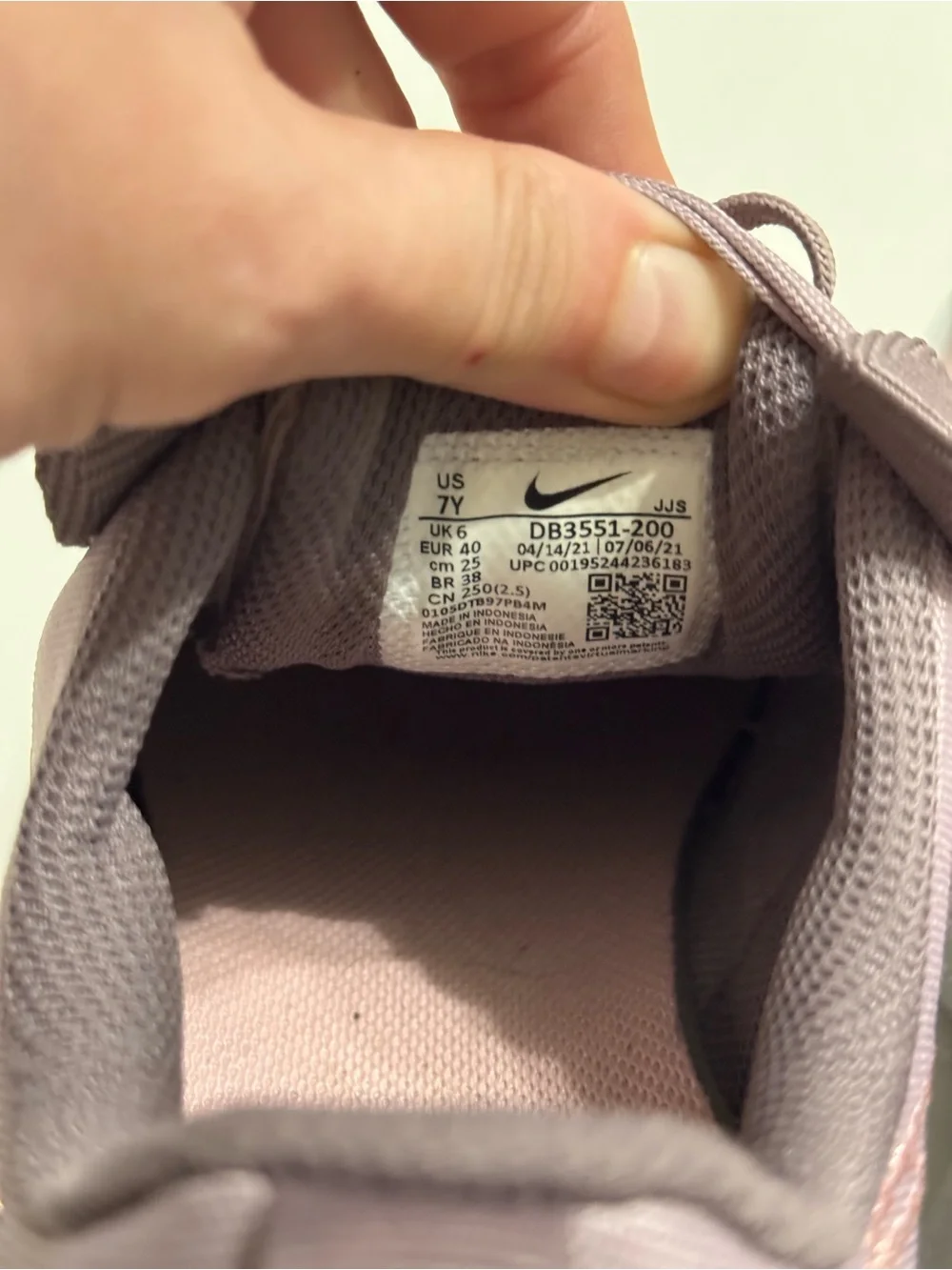 Nike Crater Remixa Sneakers Pink Mauve Girls Size 7Y